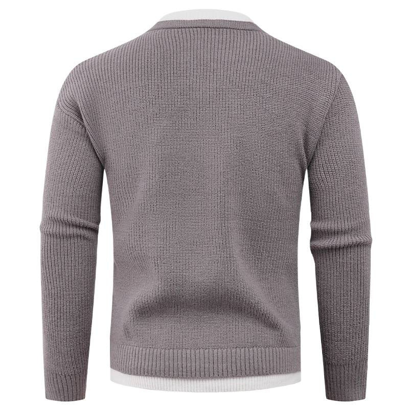 Herren Strickpullover mit V-Ausschnitt und feiner Struktur Echoarchiv