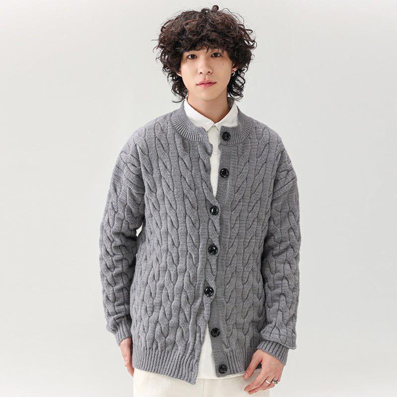 Herren Grobstrick-Cardigan mit praktischen Knöpfen Echoarchiv