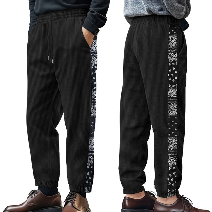 Herren Freizeit-Hose mit elastischem Bund und stylischem Bandana-Design Echoarchiv