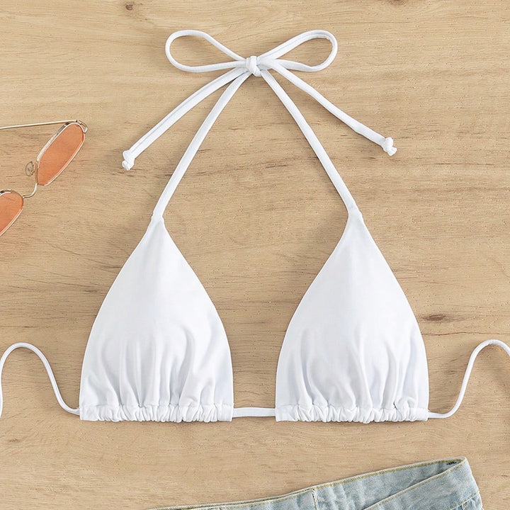 Damen Triangel-Bikinioberteil mit verstellbaren Trägern und elastischem Bund Echo Archiv