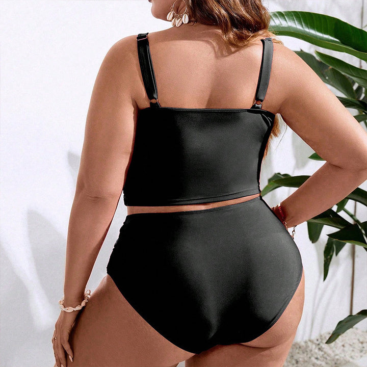 Damen Tankini mit hohem Taillenslip und modischem Wickeldesign Echo Archiv