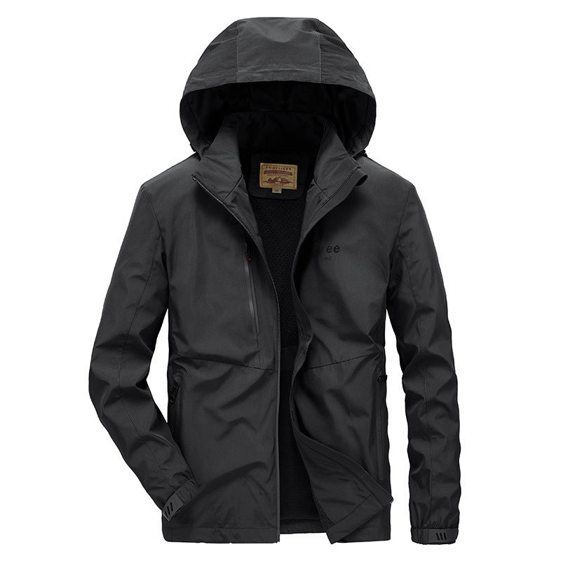 Herren Wasserfeste Softshelljacke mit Kapuze und Fleecefutter, winddicht und atmungsaktiv Echo Archiv