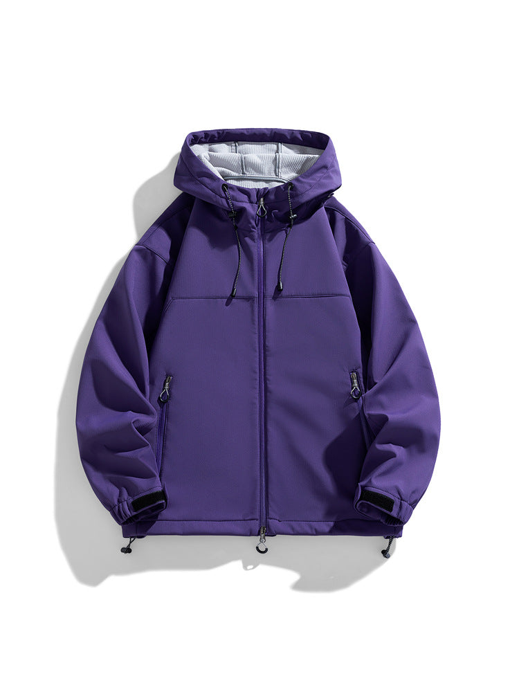 Herren funktionale und winddichte Outdoorjacke mit verstellbarer Kapuze Echoarchiv