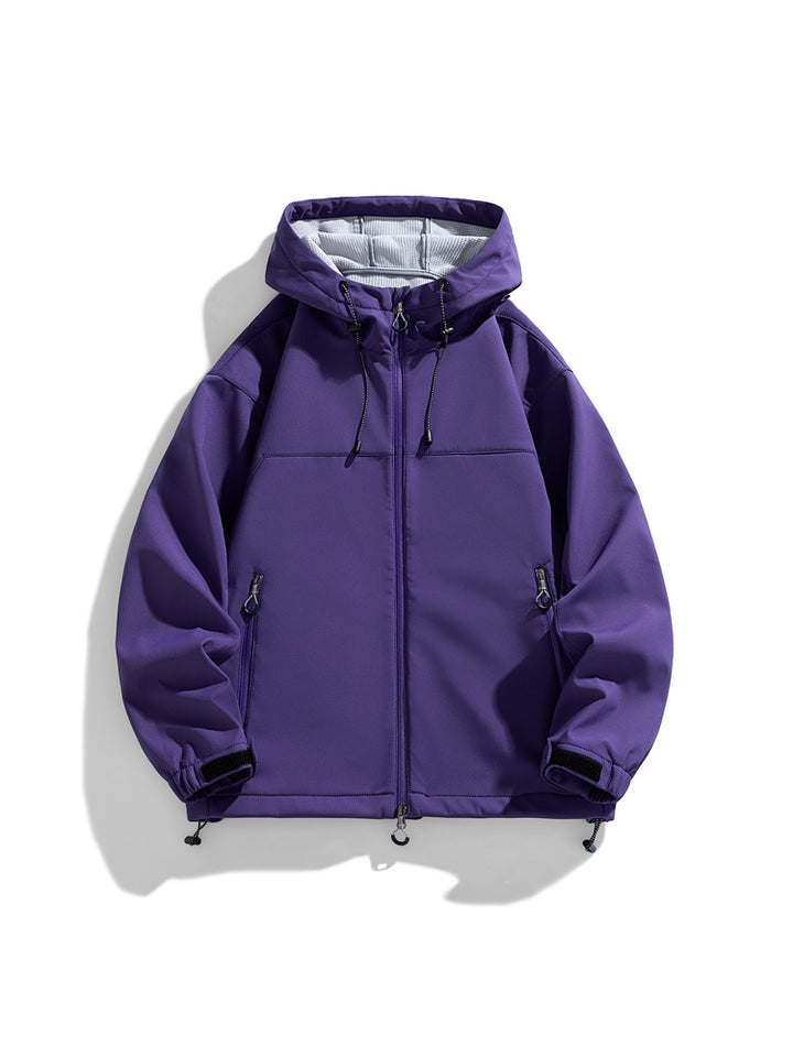 Herren funktionale und winddichte Outdoorjacke mit verstellbarer Kapuze Echoarchiv