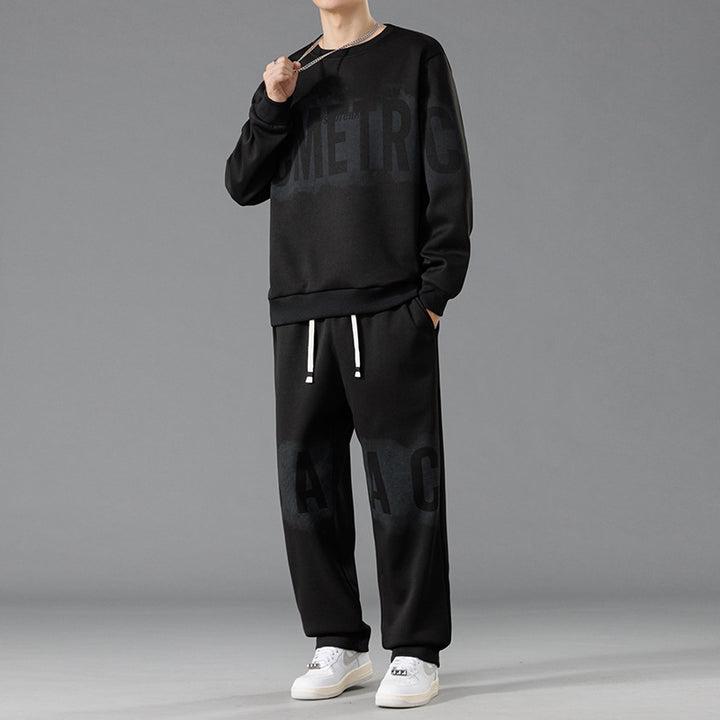 Herren lässiges Sweatshirt-und-Hosen-Set Echoarchiv