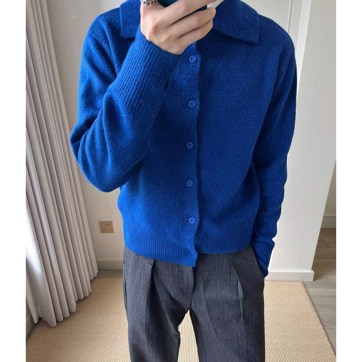 Herren Modische Strickjacke mit eleganter Knopfleiste Echoarchiv