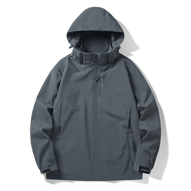 Herren Wasser- und winddichte technische Kapuzen-Outdoorjacke mit verschweißten Nähten und atmungsaktivem Futter Echo Archiv