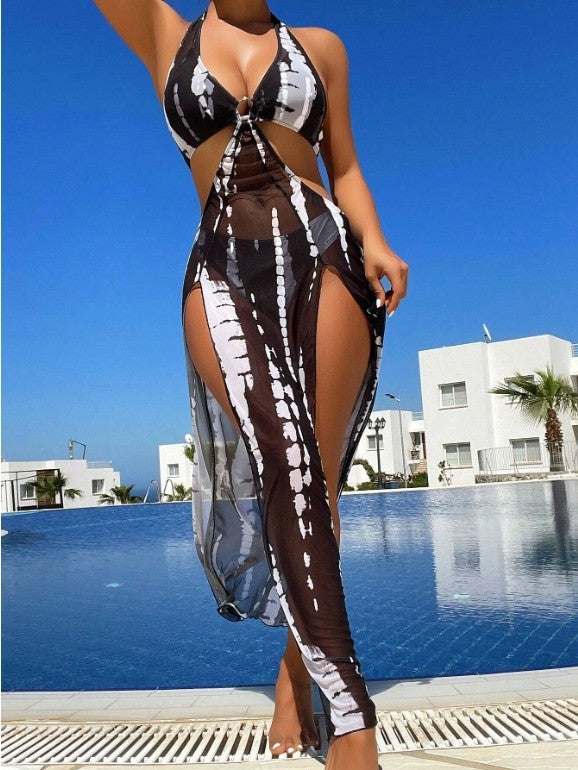 Damen Maxi-Strandkleid mit Cut-Out-Details und asymmetrischem Schnitt Echo Archiv