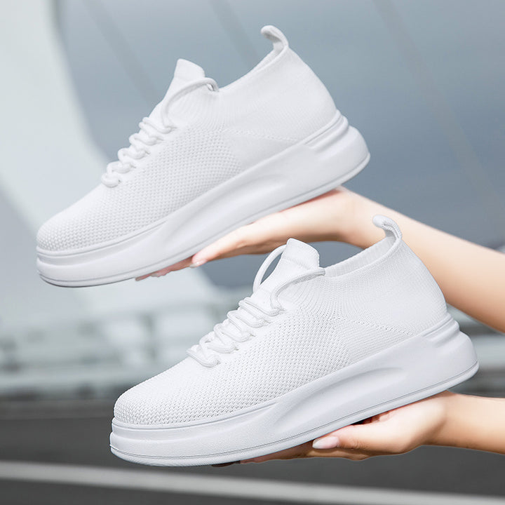 Damen nan elastischer Strick-Slip-on Sneaker mit viskoelastischer Fußbett-Einlage und dämpfender Plateau-Laufsohle Echo Archiv