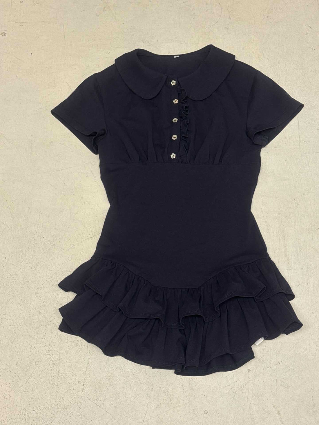 Damen stilvolles Freizeitleigne-Kleid mit Rüschendetails – Lunéa