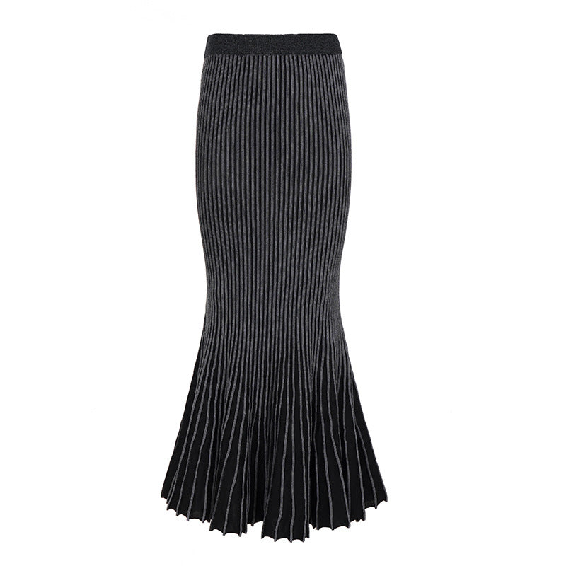 Damen Maxirock mit eleganter Rippenstruktur und modischem Glockenlauf Echo Archiv