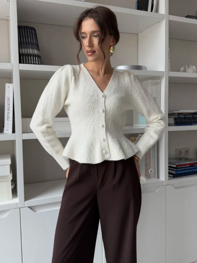 Damen Eleganter Strickcardigan mit hochgeschlossenem Kragen Echo Archiv