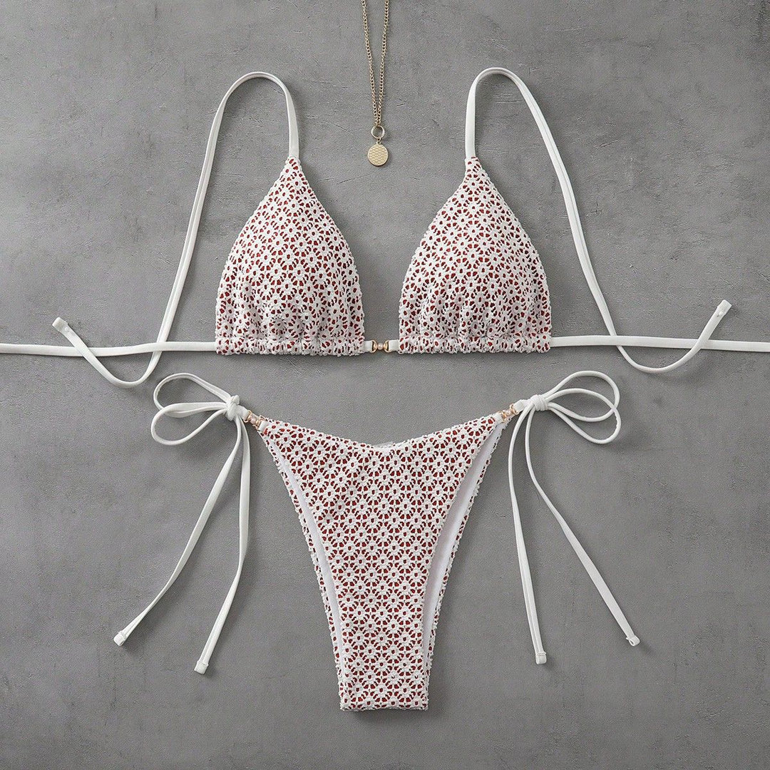 Damen raffinierter Bikinischnitt mit verstellbaren Bindebändern Echo Archiv