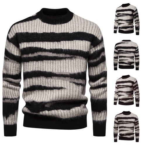 Herren modischer Strickpullover mit einzigartigem Streifenmuster Echoarchiv