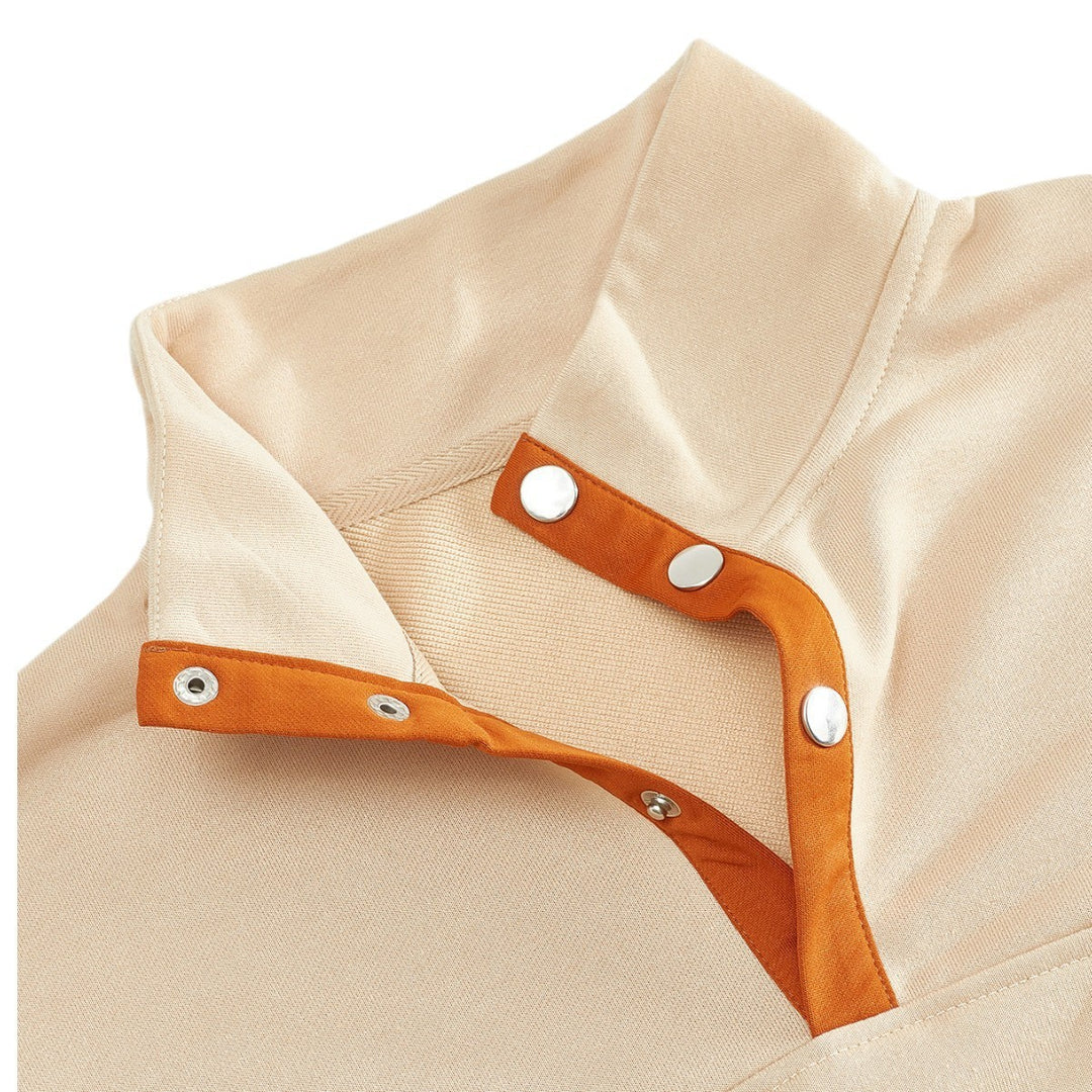 Herren modischer Pullover mit Knopfleiste und Taschen Echoarchiv