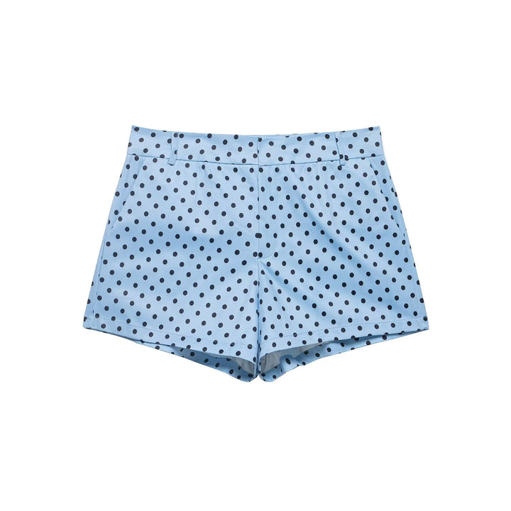 Damen nan weite High-Waist Schlaghose mit Punkteprint und elastischem Bund Echo Archiv