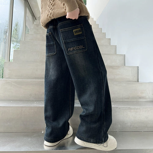 Unisex lässige weit geschnittene Jeans mit praktischen Seitentaschen Echo Archiv