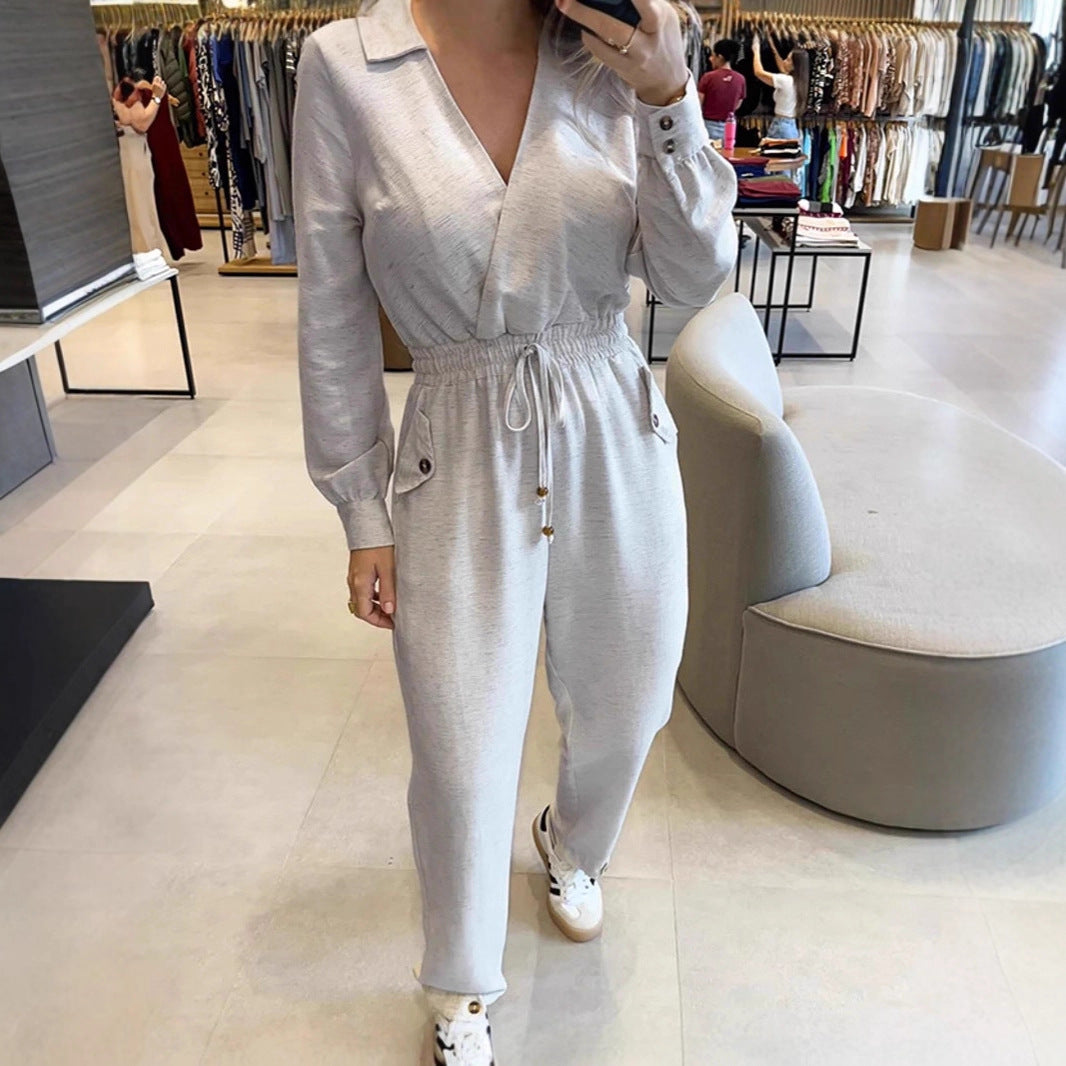 Damen Relaxed-fit Jumpsuit mit Bindegürtel Echo Archiv