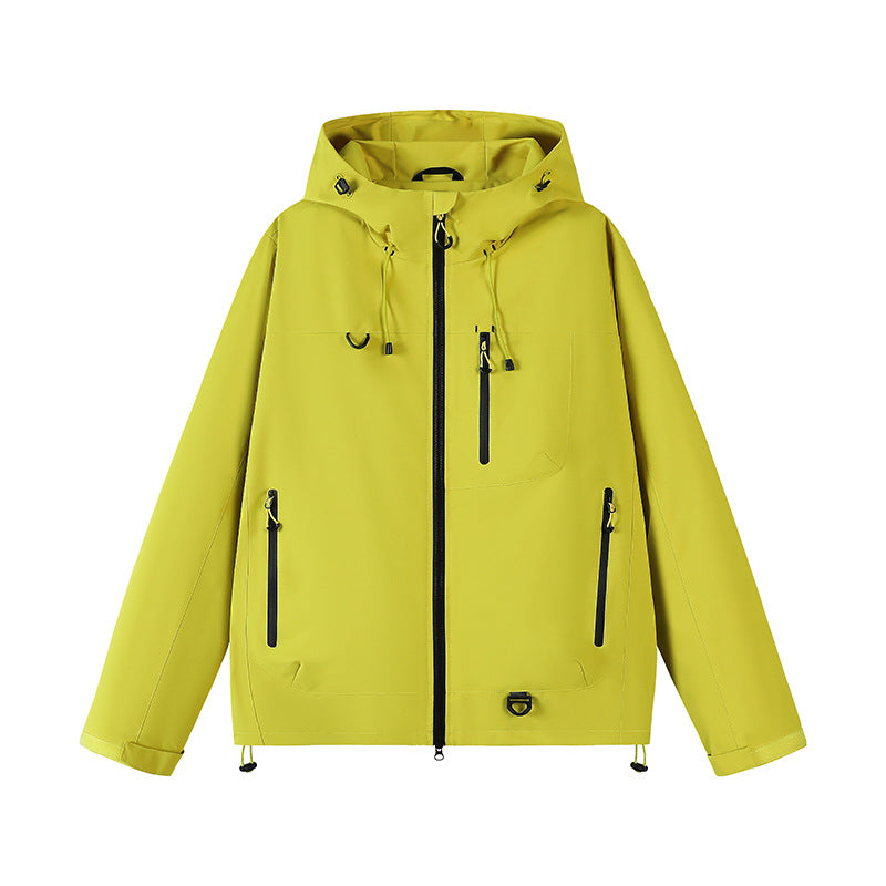Herren Funktionsjacke mit verstellbarem Kapuzenkragen und praktischen Reißverschlusstaschen Echoarchiv