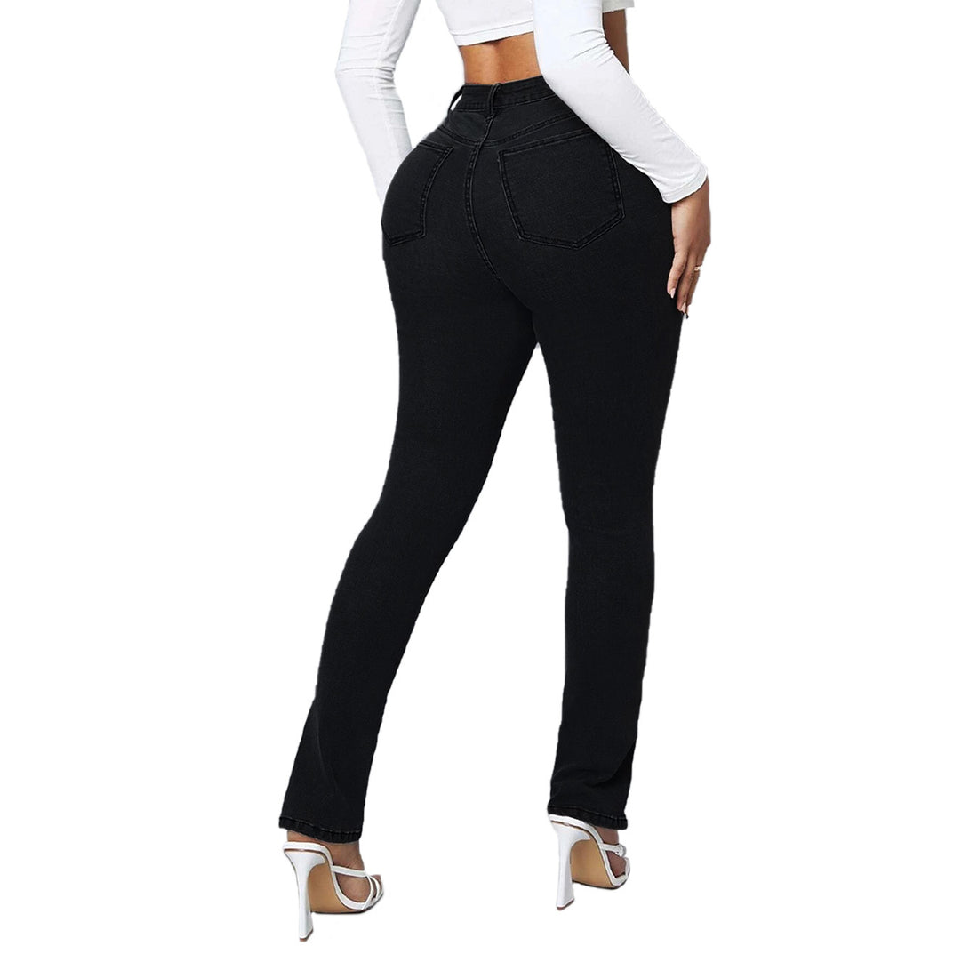 Damen Sculpting High-Waist Skinny-Jeans mit Knie-Slits und Knöchel-Reißverschluss Echo Archiv