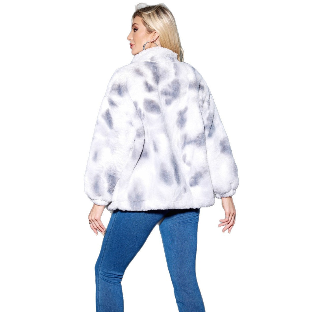 Damen Kuschelige Kunstfelljacke mit Stehkragen & Frontreißverschluss – Célinea