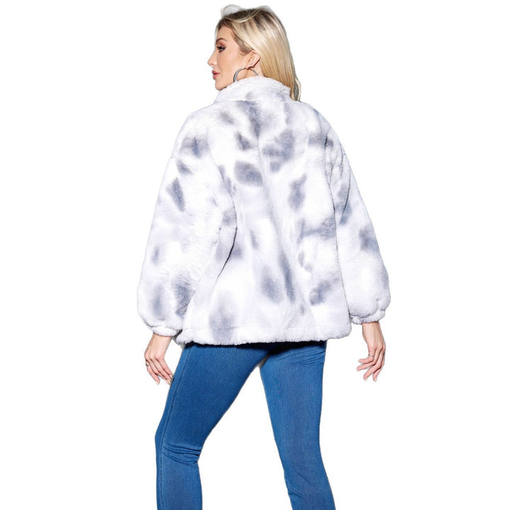 Damen Kuschelige Kunstfelljacke mit Stehkragen & Frontreißverschluss – Célinea
