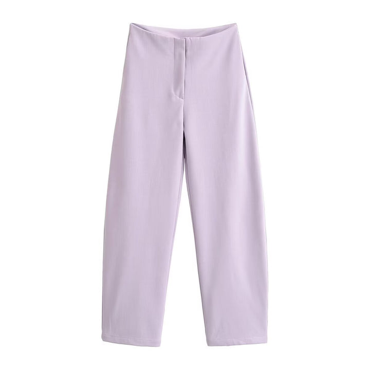 Damen Zweiteiliges Neopren‑Optik Freizeitset mit Cropped‑Blouson und High‑Waist‑Hose Echo Archiv