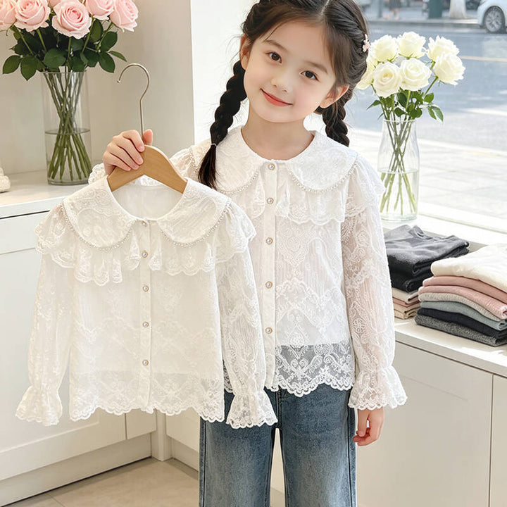 Damen elegante Spitzenbluse Echo Archiv