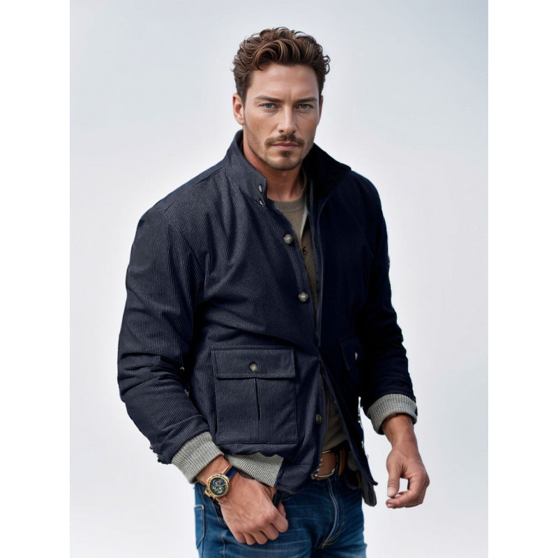 Herren modische Baumwolljacke mit praktischem Taschen Echoarchiv