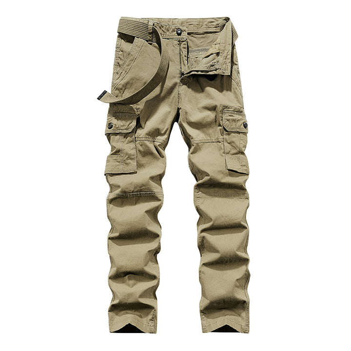 Herren Multifunktionale Canvas‑Cargo‑Hose mit Kniefalten und Mehrfach‑Taschen Echo Archiv