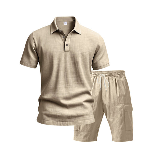 Herren Freizeit-Set mit atmungsaktivem Polo-Shirt und komfortablen Shorts Echoarchiv