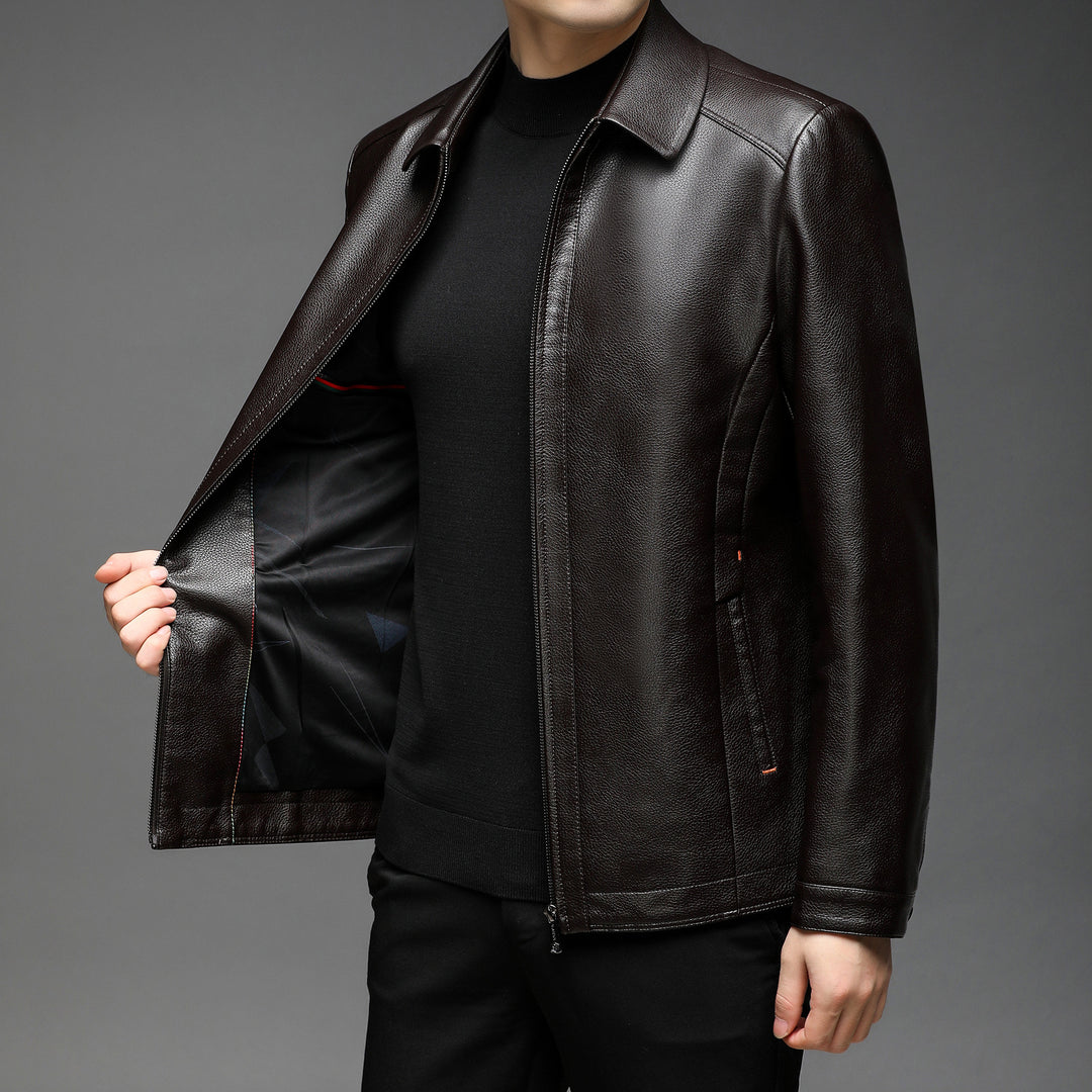 Herren elegante Lederjacke mit modernem Schnitt Echoarchiv