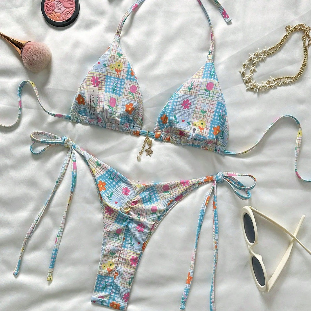 Damen Triangel-Bikini mit verspielten Blumendetails Echo Archiv