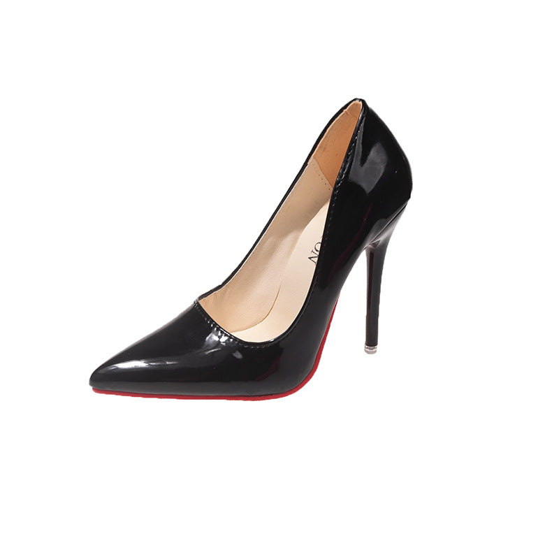 Damen Klassische High Heels mit spitz zulaufendem Design und hochglänzender Oberfläche Echoarchiv
