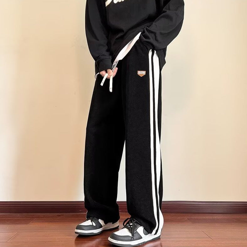Herren Bequeme Chino-Hose mit Kontraststreifen Echoarchiv
