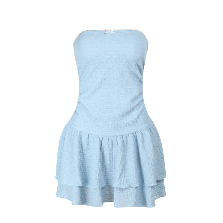 Damen kurzes Sommerkleid mit Rüschendetails Echo Archiv