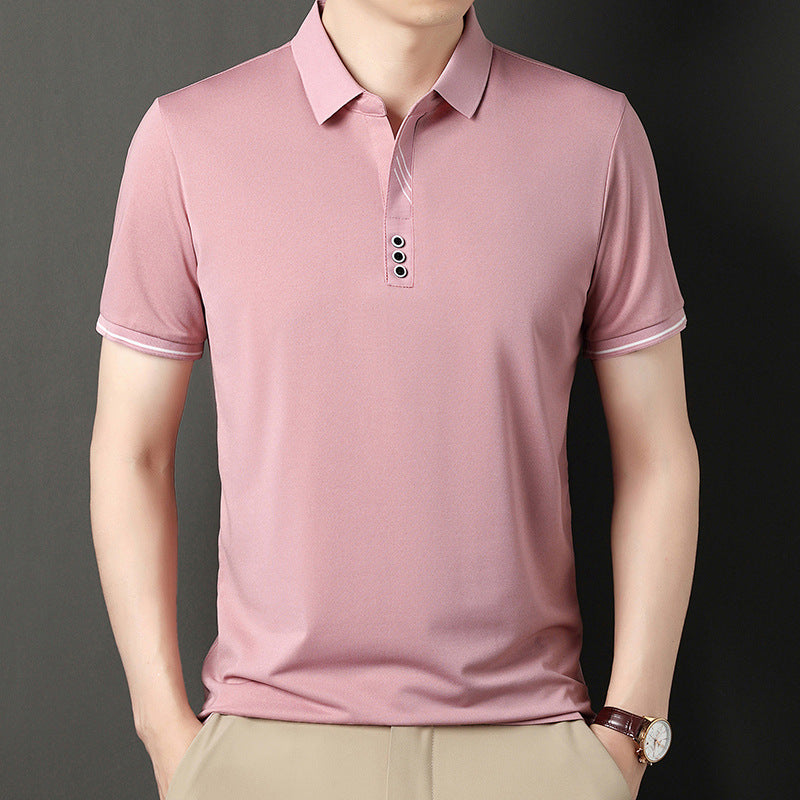 Herren Polohemd mit eleganter Knopfleiste und kontrastierendem Detail Echoarchiv
