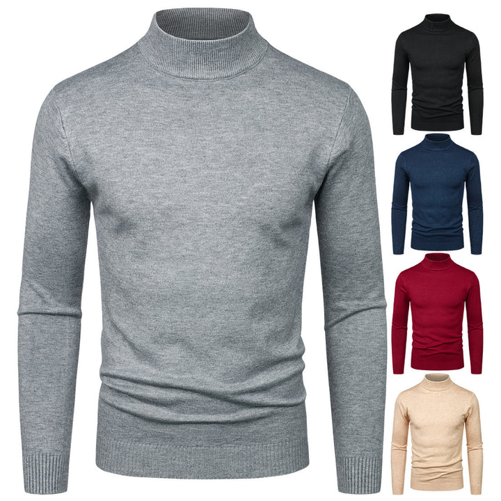 Herren Hochwertiger Rollkragenpullover aus feiner Baumwolle Echoarchiv