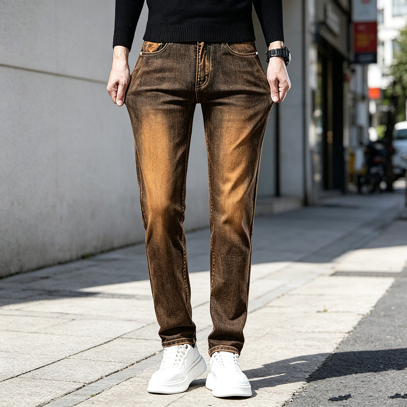 Herren Slim-Fit Jeans mit modischem Used-Look Echoarchiv