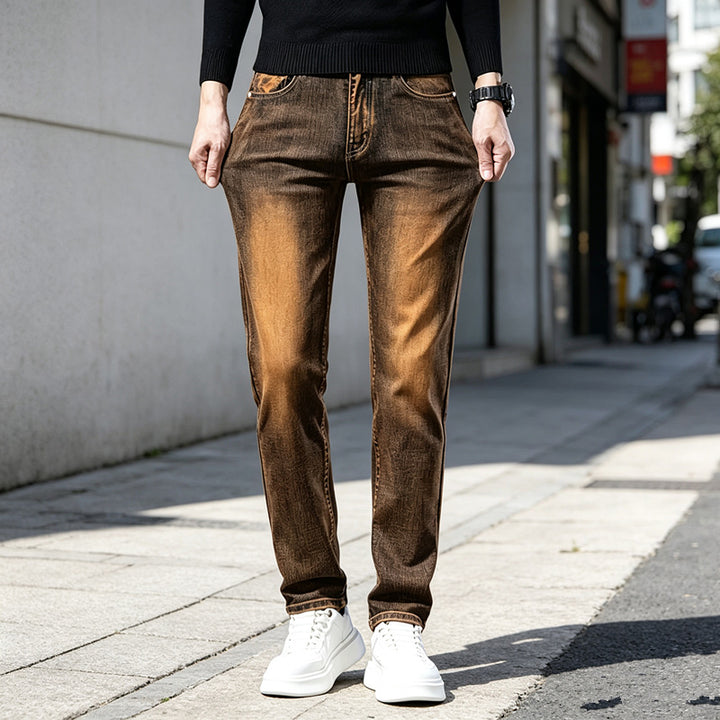 Herren Slim-Fit Jeans mit modischem Used-Look Echoarchiv