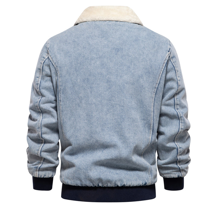 Herren Denimjacke mit warmem Fleecefutter und praktischen Taschen Echoarchiv