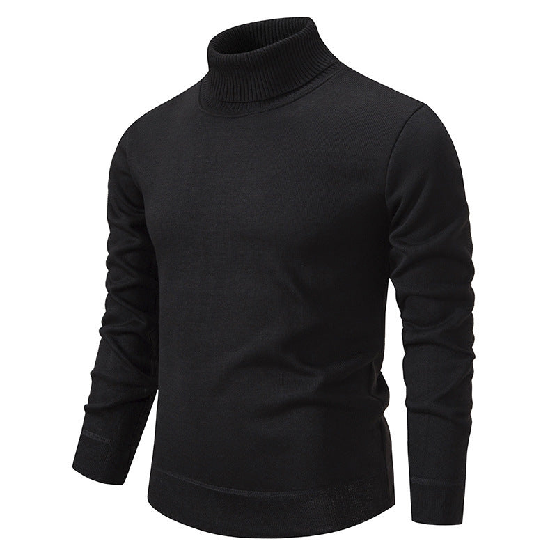 Herren Rollkragenpullover aus weichem Strick mit strukturiertem Design Echoarchiv