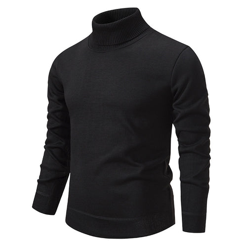 Herren Rollkragenpullover aus weichem Strick mit strukturiertem Design Echoarchiv