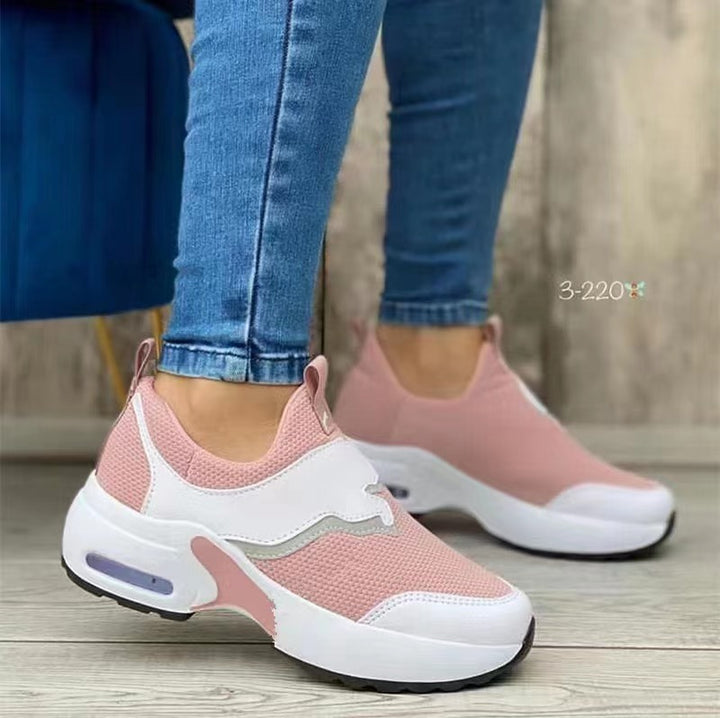 Damen Slip-On Plateausneaker mit Luftkammer und gestricktem Obermaterial Echoarchiv