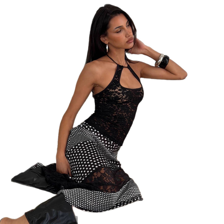 Damen Spitzen-Crop-Top mit raffiniertem Halterdesign Echo Archiv