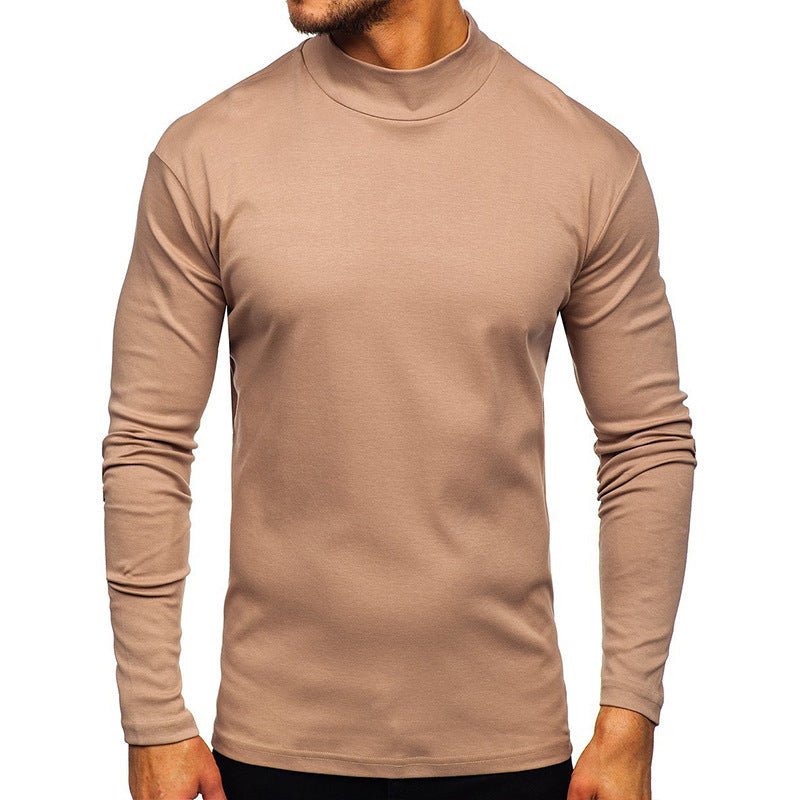 Herren Langarmshirt mit Stehkragen aus hochwertigem Material – Arvello