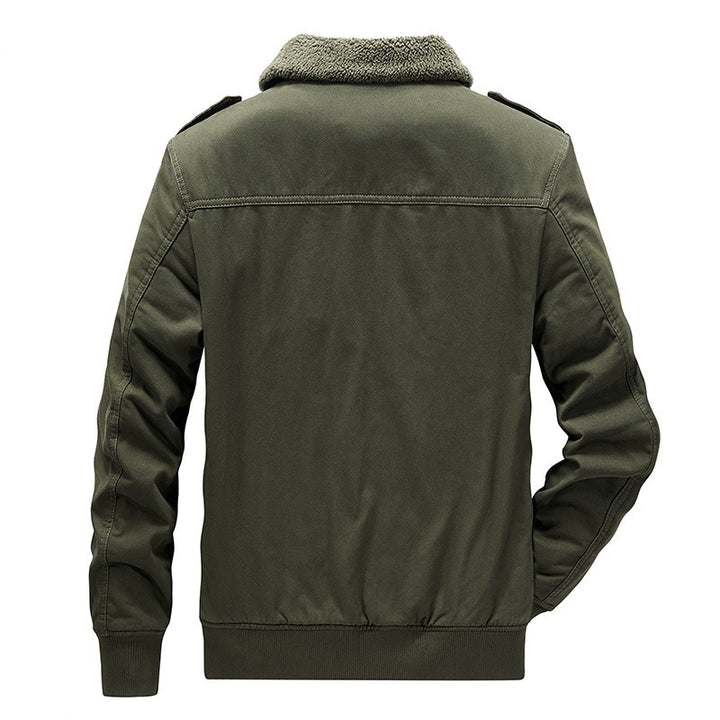 Herren Utility-Flightjacke aus Baumwollmix mit Teddykragen und aufgesetzten Pattentaschen Echo Archiv