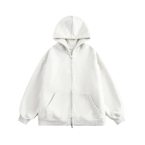 Unisex Oversize-Kapuzenjacke mit durchgehendem Reißverschluss und weichem Fleece-Innenfutter Echo Archiv