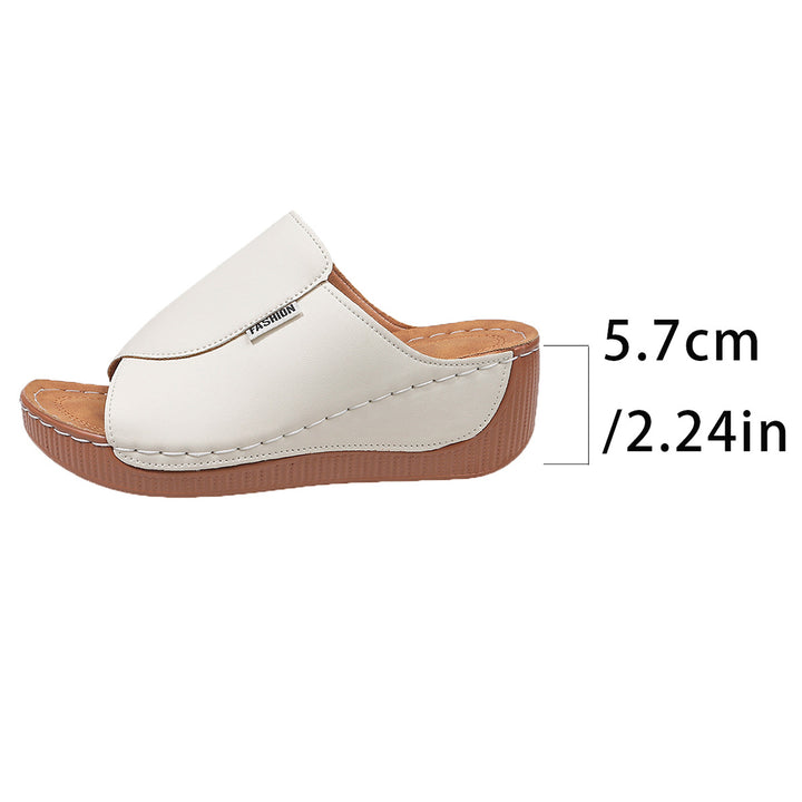 Damen  Slip-On Keil-Mules mit ergonomischem Memory-Fußbett und leicht profilierter Laufsohle Echo Archiv