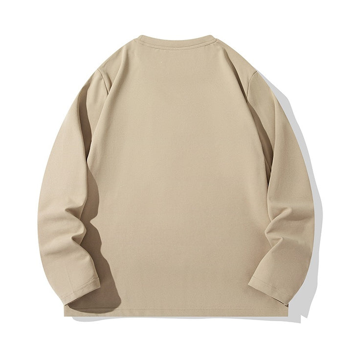 Unisex Oversize Langarm‑Sweatshirt mit Brustreißverschlusstasche und Rundhalsausschnitt Echoarchiv